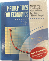 Mathematics for Economics, by Micael Hoy