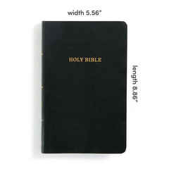 KJV Gift and Award Bible, Black Imitation Leather, KJV Holy Bible, Red Letter, P