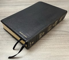 1990 Wesley Bible Personal Study NKJV Black GENUINE LEATHER Nelson 986 Red Lettr