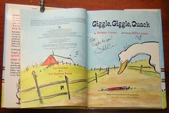 Giggle Giggle Quack SIGNED by Doreen Cronin & Betsy Lewin 2002 HC in Dustjacket