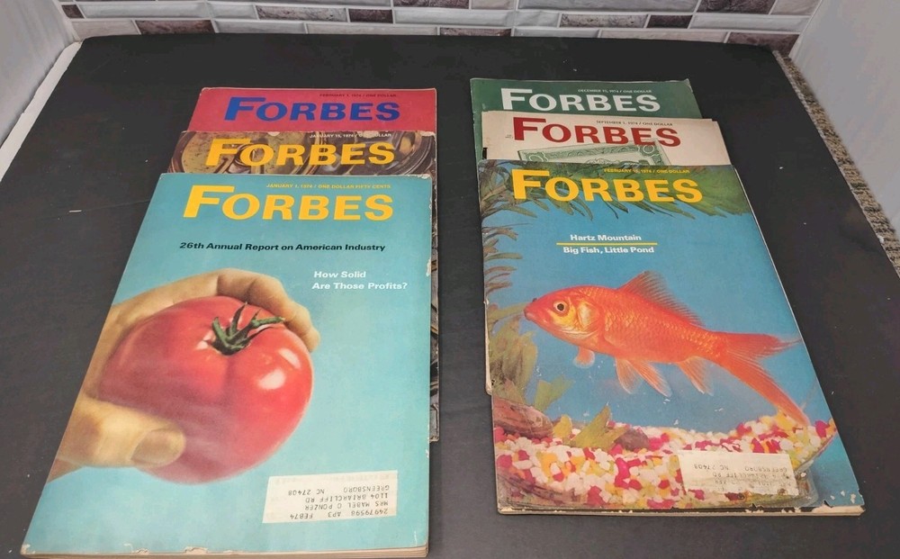 Vintage Forbes 1974 Magazine Issues Lot Of 6 Business And Economy Great Subjects