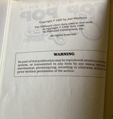 JOEL WHITBURN’S TOP POP SINGLES 1955-1986 Hard Cover Book Free Ship