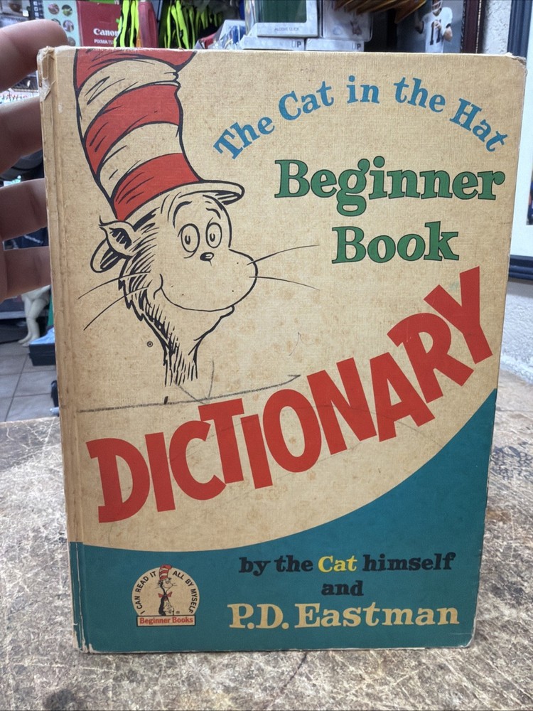 The Cat In The Hat Beginner Book Dictionary Dr. Seuss P.D. Eastman 1964 1st Ed.