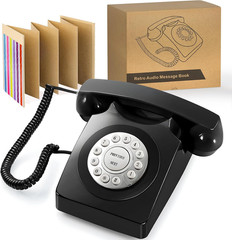 Audio Guest Book Wedding Phone, Record Guest Messages, Retro Audio Guestbook for