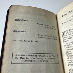 Father Lasance THE SUNDAY MISSAL 1st Edition 1st Printing 1936 Benziger Brothers