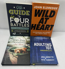 Adulting 101 + Wild At Heart + Guy’s Guide + 100-Day Devo PB HC Lot/4 Christian