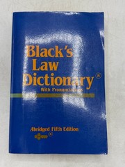 Black’s Law Dictionary Henry Campbell Black 1989 Abridged Fifth Edition Law West