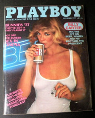 Playboy Magazine, November 1977 Billy Carter Bunnies “77” Center Fold Rita Lee