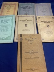 Wenrich Family Genealogy Newsletters 1924 – 1937 – Berks Lebanon Reading PA