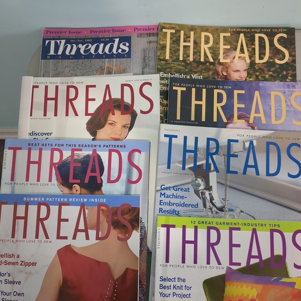 Tauton’s Threads Magazine Lot of 10 vintage sewing