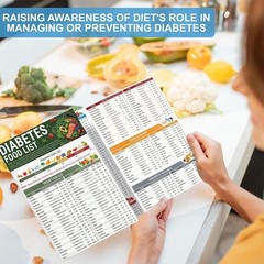 3PCS Diabetes Food List Chart and Meal Planner for Diabetics Type 3 Diabetes Die