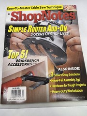 ShopNotes Magazine March 2009 Issue 104 Woodworking Router Workbench August Home