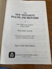 VTG SUPER GIANT PRINT BIBLE Psalms & Proverbs New Testament Old Time Gospel Hour