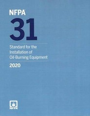 NFPA 31 Standard for the Installation of Oil Burning Equipment 2020 Paperback