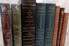 Lot/8 Classics of Medicine Library Leather-Bound Book Gryphon Decor Science #3