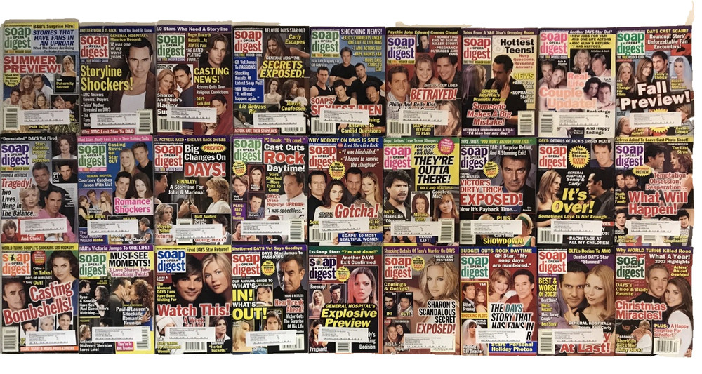 SOAP OPERA DIGEST magazine lot of 27 issues Complete July-Dec 2003 TV Drama