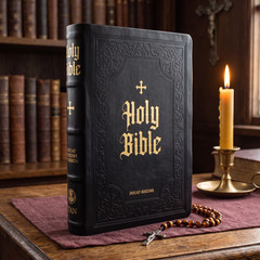 Holy Bible Douay-Rheims Deluxe Large Print Black Leatherette TAN Books