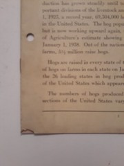 1938 swift & company Chicago hog production and pork consumption in the USA j10