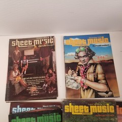 Vintage 1970s & 1980s Sheet Music Magazine Lot of 17, Nice Shape, All Different