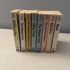 VTG Lot of (8) Illustrated Classics Soft Cover Paperback Vintage Wizard Of Oz,