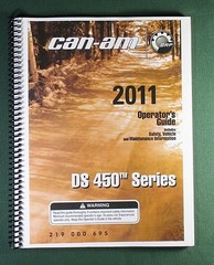 2011 Can-Am DS 450Xxc Owner’s Manual: 162 Pages & Protective Covers