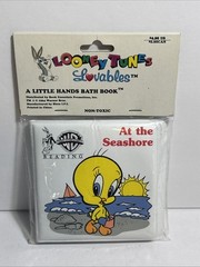VTG Looney Tunes Lovables A Little Hands Bath Book Tweety : Seashore NEW RARE