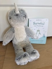 Slumberkins Narwhal plush and book Narwhal Uses Teamwork: , 1955377065, new