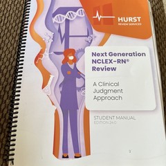 2024 Hurst Review Services Next Generation NCLEX-RN Review Student Manual 24.0