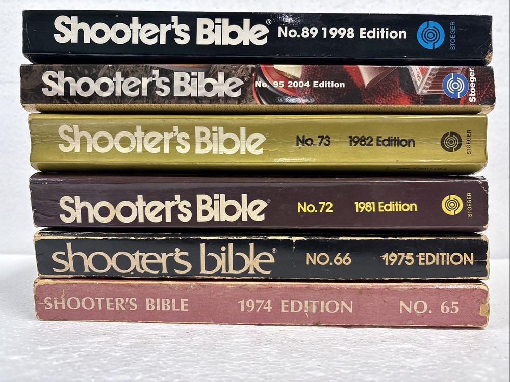 Lot of 6 Shooter’s Bible: 1974, 1975, 1981, 1982, 1998, 2004