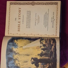 The Bible Story Library 4 Vol Book Set 1957 Illustrated in Color HC Vtg