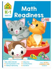 Math Readiness Workbook 64 Pages, Kindergarten, 1st Grade, Telling Time, Coun…
