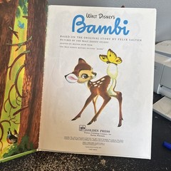 Bambi Hardcover Disney Staff, Walt Disney’s A Golden Book 29th ed 1978