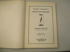 ROCKETS (1945 by LENT) + ROCKET RESEARCH (1944 by LEY) SET (2) HARDCOVER BOOKS