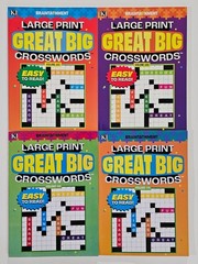 New 4 Large Print Great Big Crosswords Kappa Puzzle Books Vol# 165-170 Fun Hobby