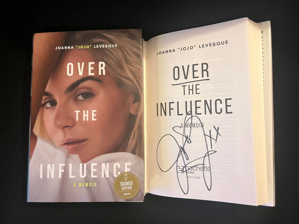 Joanna JoJo Levesque signed Over The Influence A Memoir 1/1 HC book NOT TIPPED