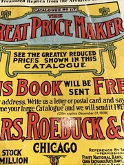 1908 Edition Sears Roebuck Paperback Book Vintage 1184 Pages, Catalogue No. 117