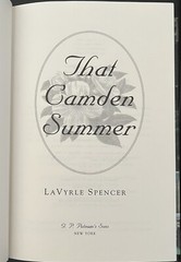 That Camden Summer~LaVyrle Spencer~1996~Hardcover~Dust Jacket~368 pages