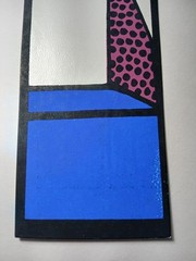 Old Vintage 1970s Psychedelic Bookmark Abstract Modern Art Man Tie Rabbit Brain