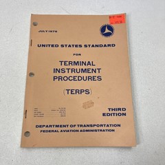Vintage TERPS Terminal Instrument Procedures FAA 8260.3B PB USA Aviation 1976