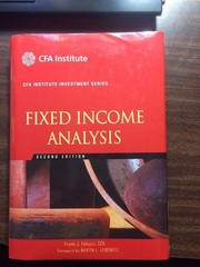 Fixed Income Analysis, Fabozzi, Frank J., Good Book