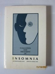 Evaluation and Treatment of Insomnia Hardcover Joyce D. Kales, Anthony Kales HB