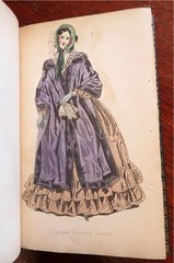 Women’s Fashion Dress c. 1830-40 Evening & Morning book w/ 65 hand color plates