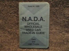 June 24 1996 N.A.D.A Official Used Car Guide Booklet Pocket Book Vol. 35 No. 13