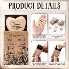 Inspirational Wooden Heart Tokens – Bulk Christian Gifts