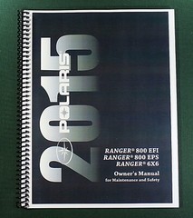 2015 Polaris Ranger 800 EFI Owner’s Manual: 114 Pages & Protective Covers!