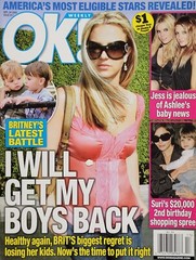 BRITNEY SPEARS April 2008 OK! Magazine KATIE HOLMES / JESSICA SIMPSON