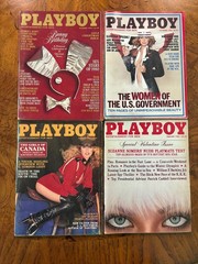 Vintage 1980 Playboy Magazines Lot of 4 W/ Centerfolds GIRLS OF CANADA (18)