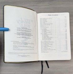 1990 Wesley Bible Personal Study NKJV Black GENUINE LEATHER Nelson 986 Red Lettr