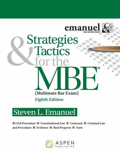 Bar Review Ser.: Strategies & Tactics® for the Mbe® : Multistate Bar Exam by…