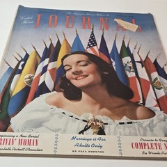 Ladies Home Journal Mag Feb. 1942 40s Fashions Full Color Ads Beauty Recipes
